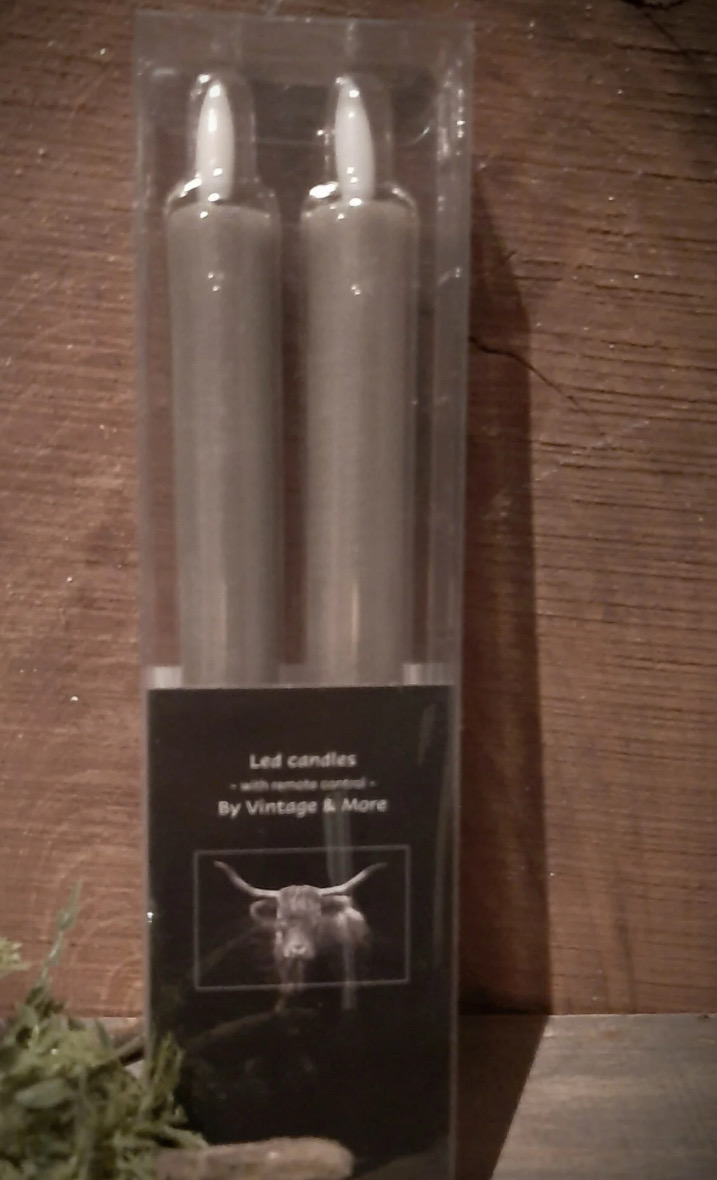 Dinerkaarsen setje van 2 met afstandsbediening te bedienen inclusief 24cm