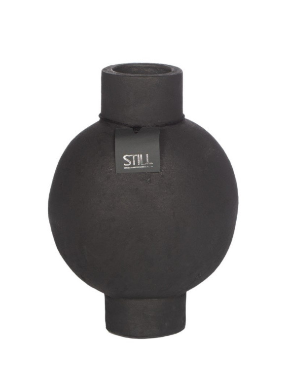 Still black vaas Afmetingen	Ca. 20 B x 16 D x 34 H cm