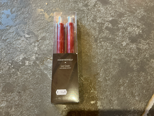 Led Dinerkaars rood 25cm lang inclusief afstandsbediening set van 2