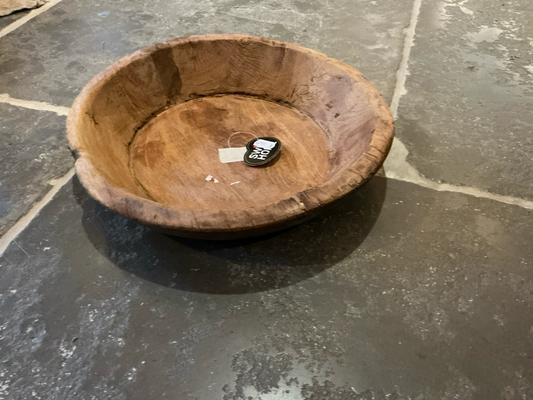 Houten schaal 30cm doorsnede elke schaal is uniek