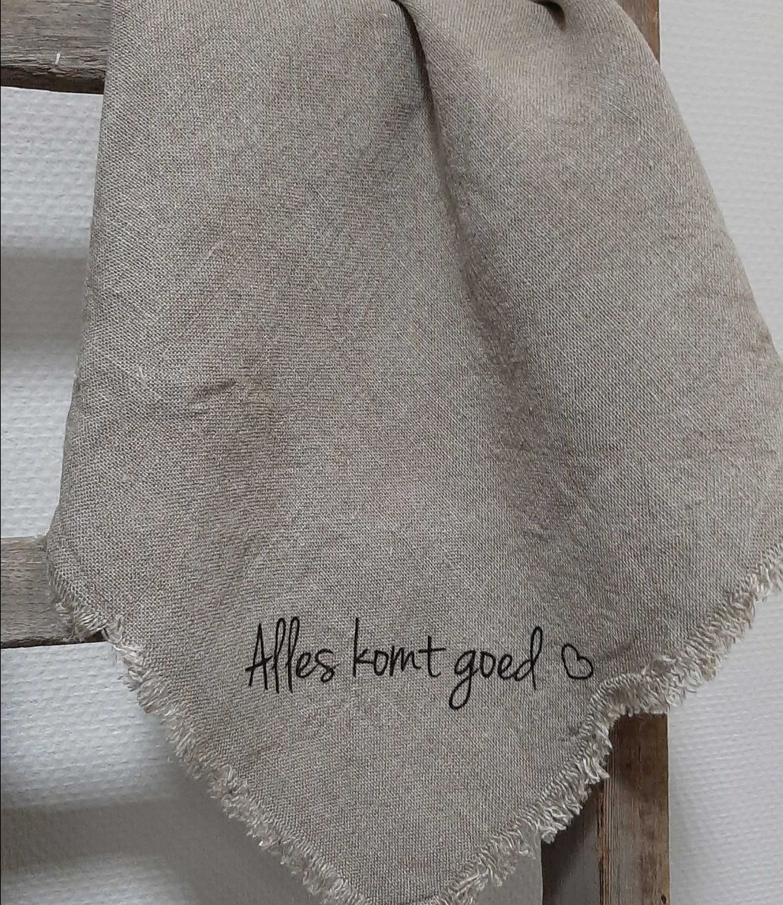 Shabby doek Alles komt goed