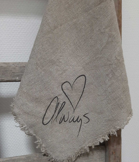 Shabby doek always 50x50cm