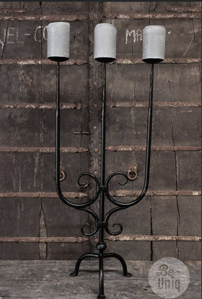 Metalen zwarte Vloerkandelaar Afmeting ca. (HxBxD) 105x53x30 cm