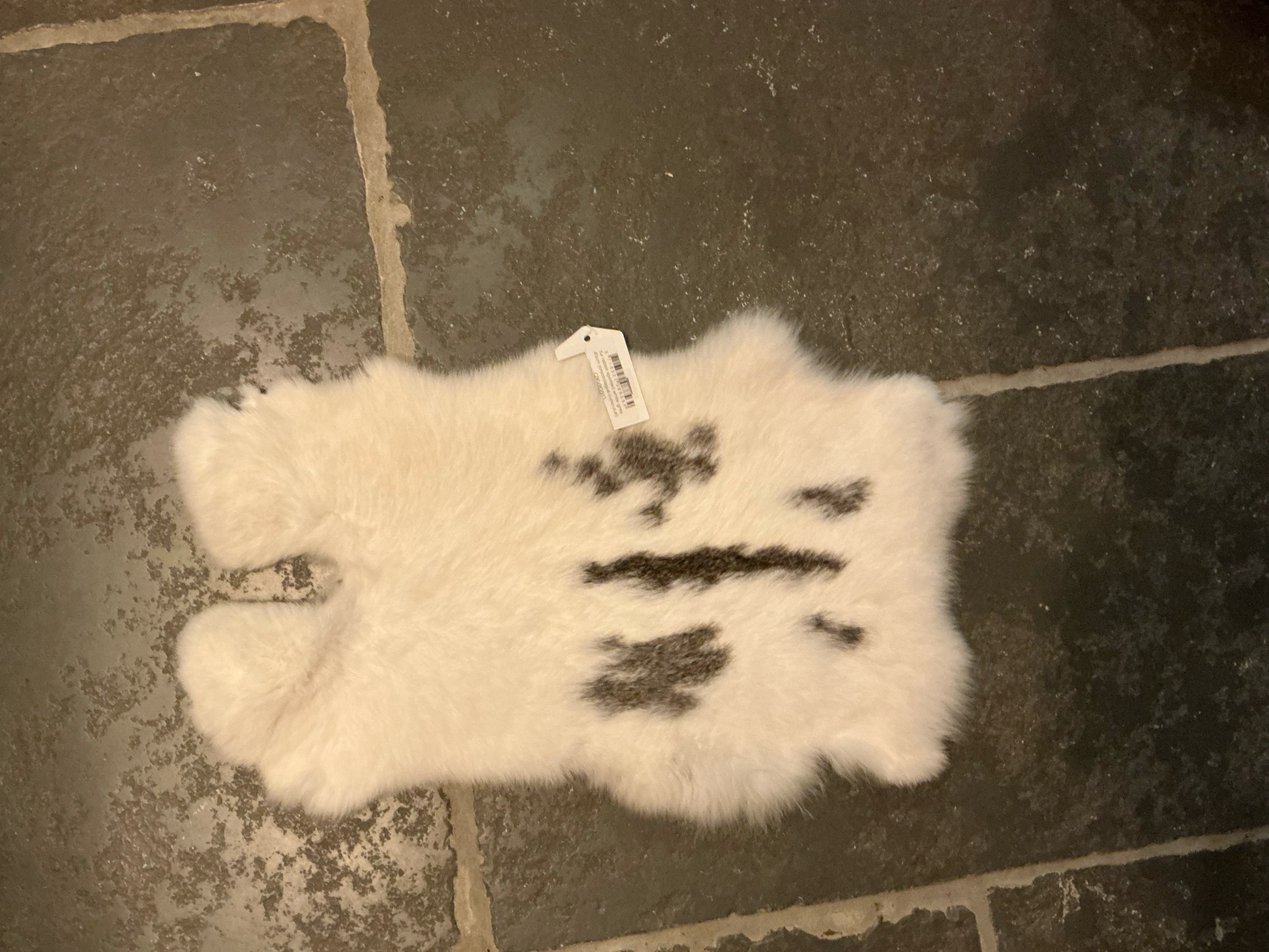 Konijnenvacht gevlekt wit bruin