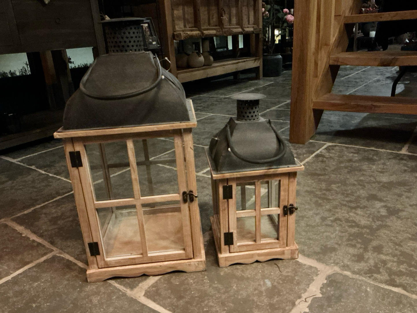 Vierkante lantaarn 20x40cm