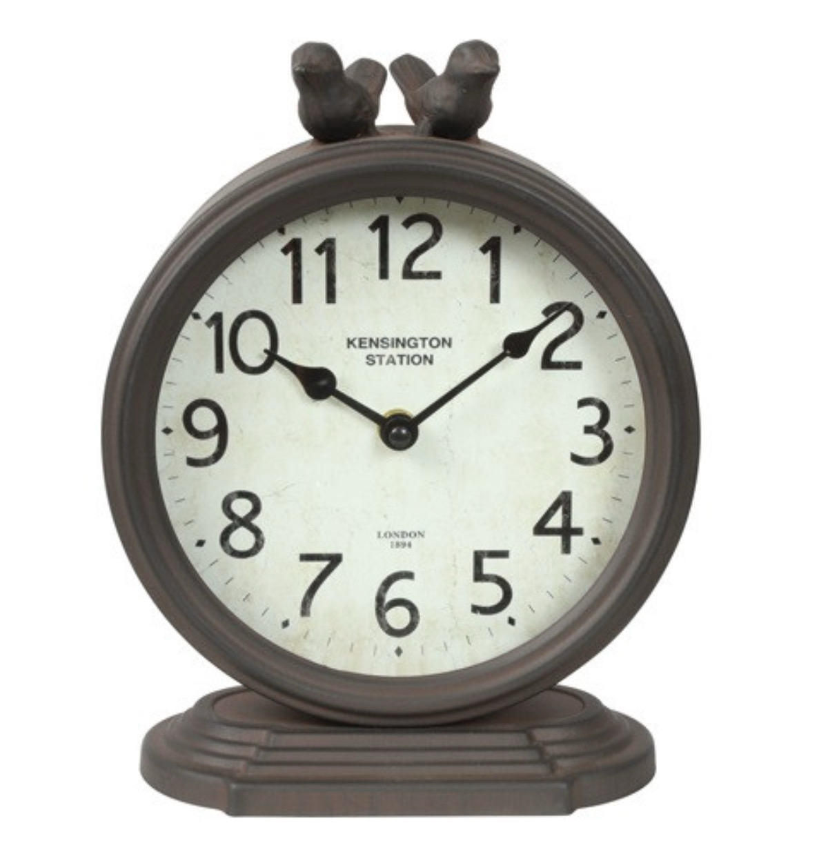 Tafelklok Birds wit/zwart-L10B20H25CM