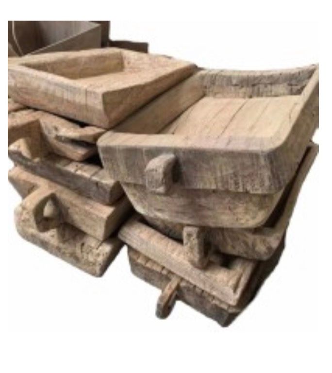 Authentieke houten bak 77x35cm