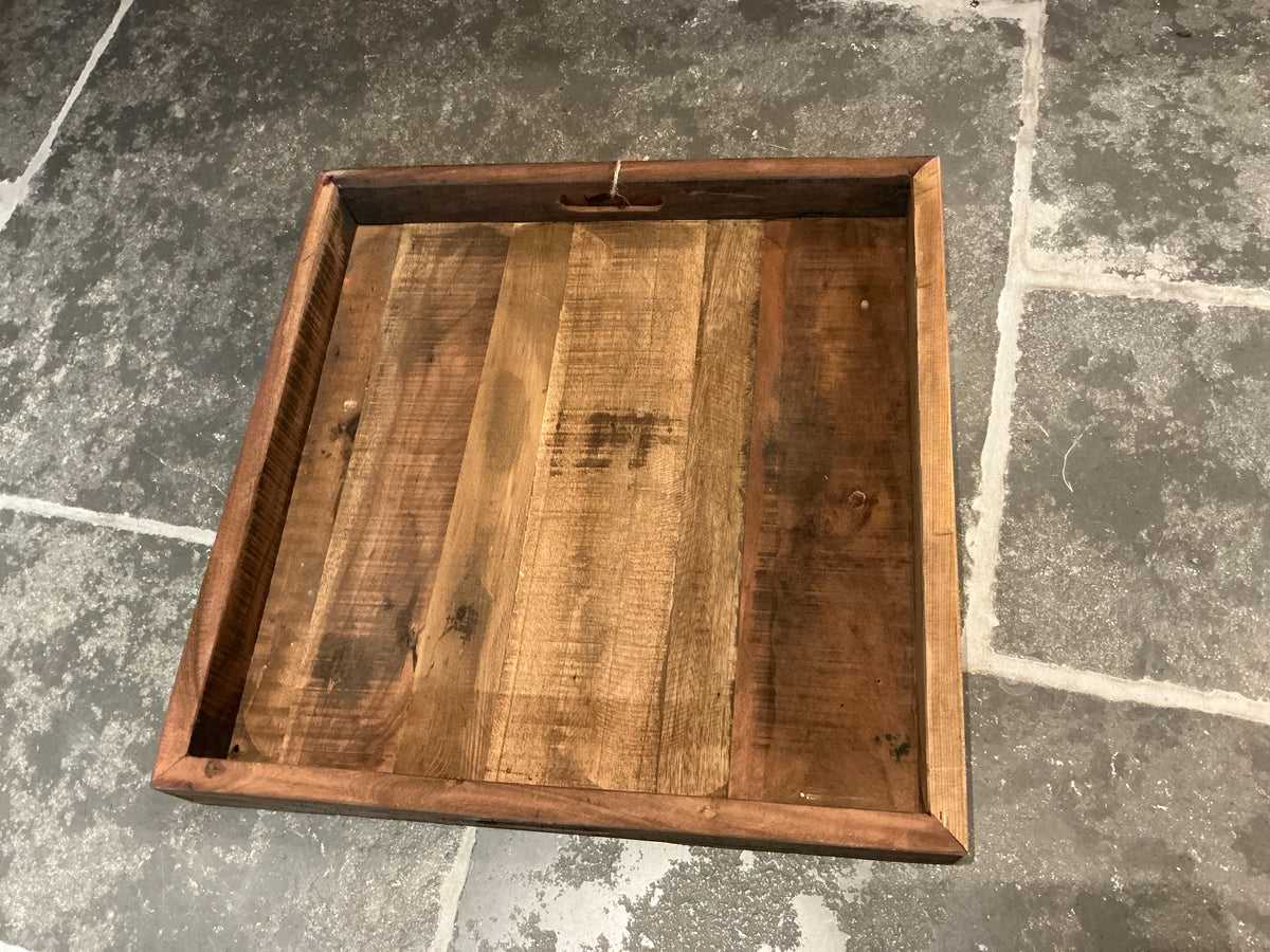 Vierkant dienblad in hout 50.5 x 50 cm