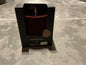 Led kaars veloerd bordeaux 8x10cm