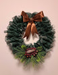 Krans in jute met bruine strik 40cm