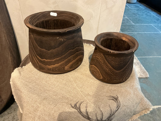 Houten vaas grootste