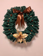 Krans in jute met goud 40cm