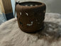 Theelicht in roest met rendier 13x12cm