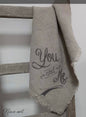 Shabby doek You and me 50x50cm