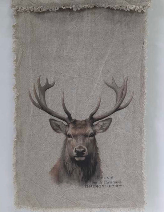 Wanddoek rendier met ophangsysteem 45x95cm