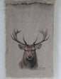 Wanddoek rendier met ophangsysteem 45x95cm