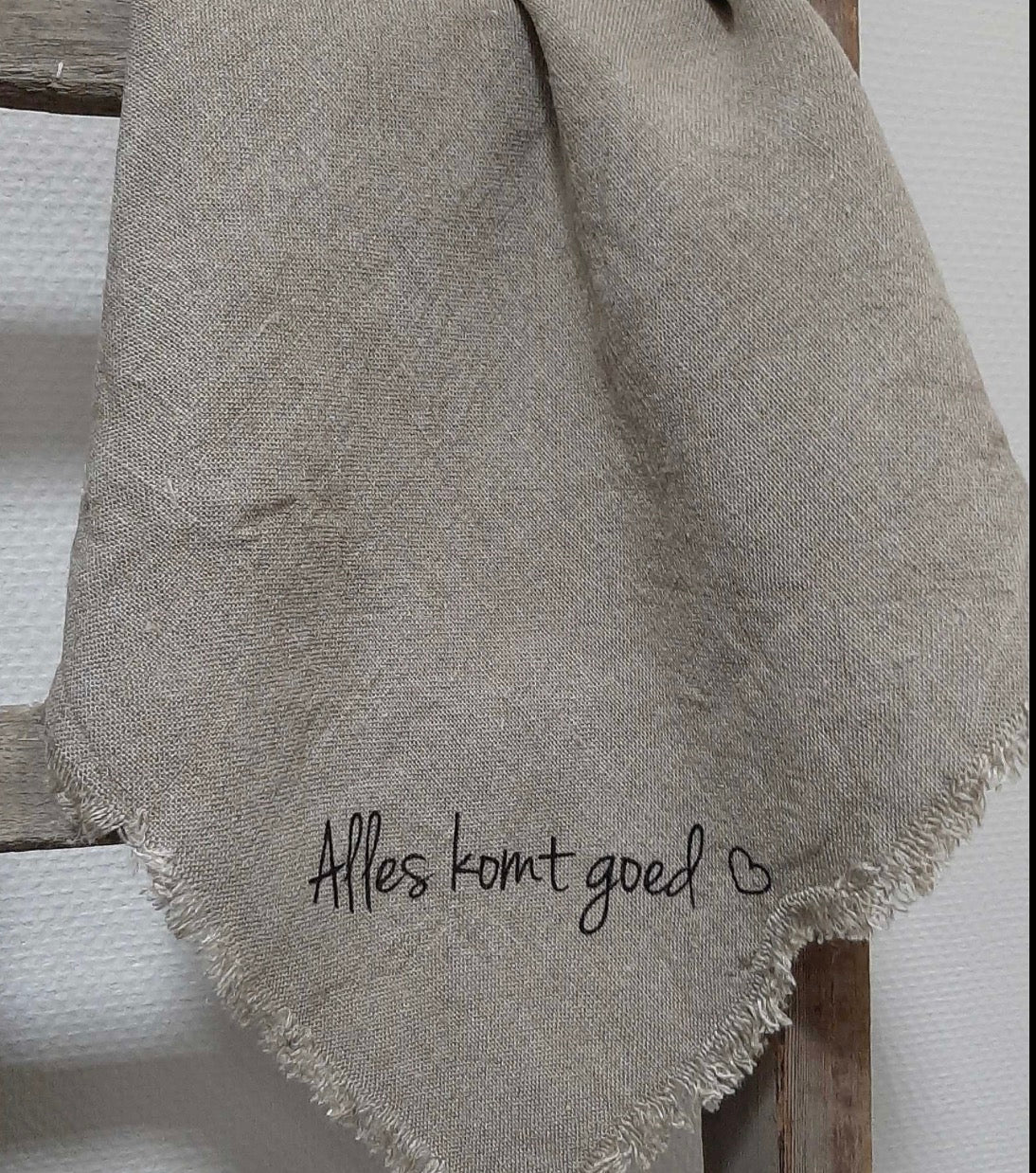 Shabby doek alles komt goed 50x50cm