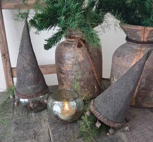 Kerstboompje incl glas 37x13cm