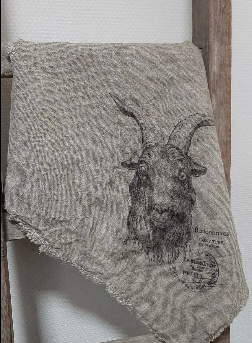 Shabby doek geit 50x50cm