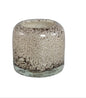 Theelicht Beige heavy bubble glass tealight L