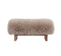 Bank met fluffy haar beige