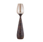 Windlicht Midi Brown mango wood stormlight luster glass M