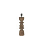 Elaine Brown mango wood round table lamp base exl kap
