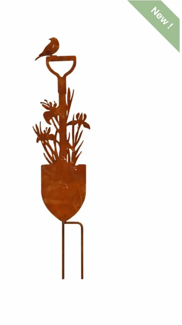 Spade met bloemen