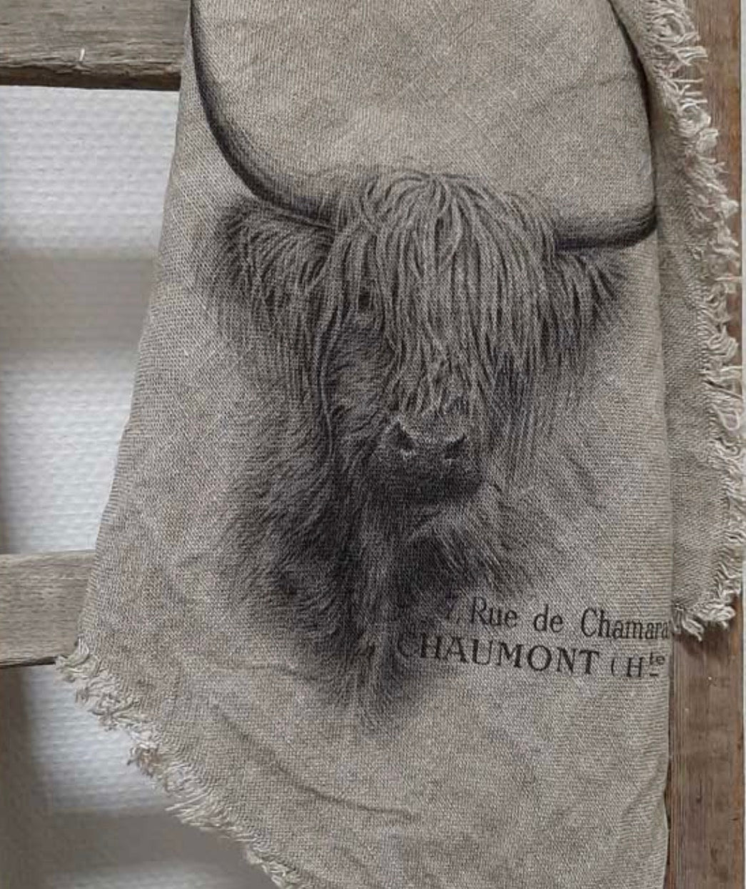 Shabby doek hooglander 50x50cm