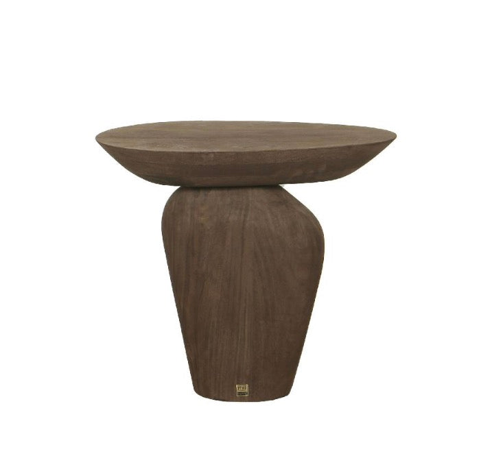 Ovale salontafel bruin