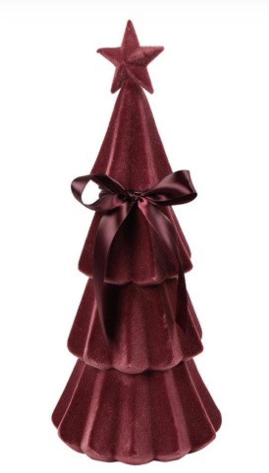 Kerstboom Velvet Connor M bordeaux-16,51x16,51x39,37CM