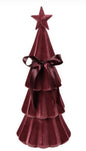 Kerstboom Velvet Connor M bordeaux-16,51x16,51x39,37CM