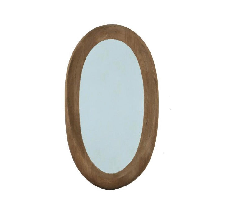 Noam Brown mango wood oval mirror