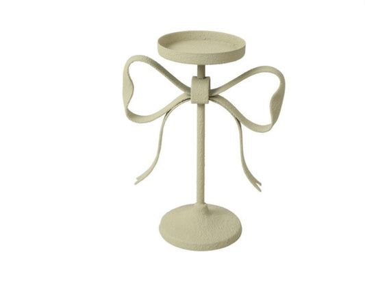 Kandelaar Strik S wit-17x9,5x21,5CM