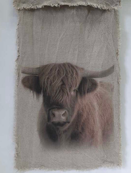 wanddoek hooglander kleur 45x95 ophangbevestiging