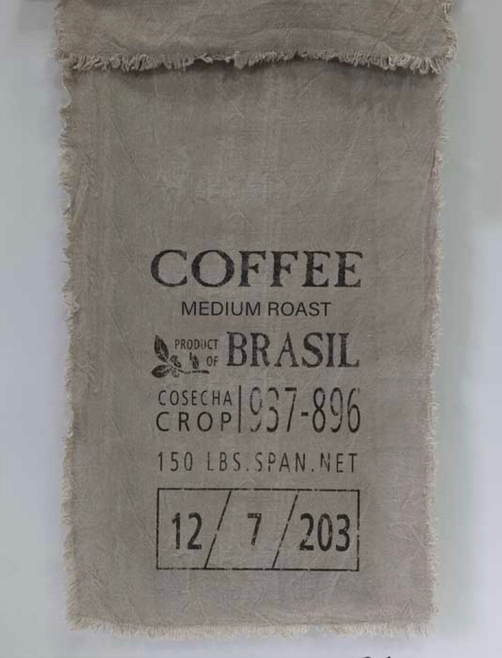 Wanddoek coffee 45x95cm met ophangsysteem
