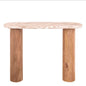 Side table met houten poten in mango hout en marmeren blad