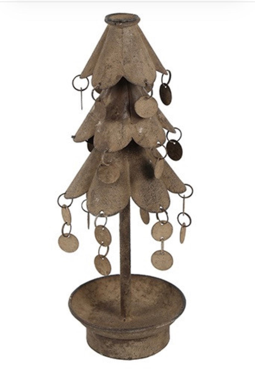 Kandelaar Kerstboom Amira L roest-12x12x32CM