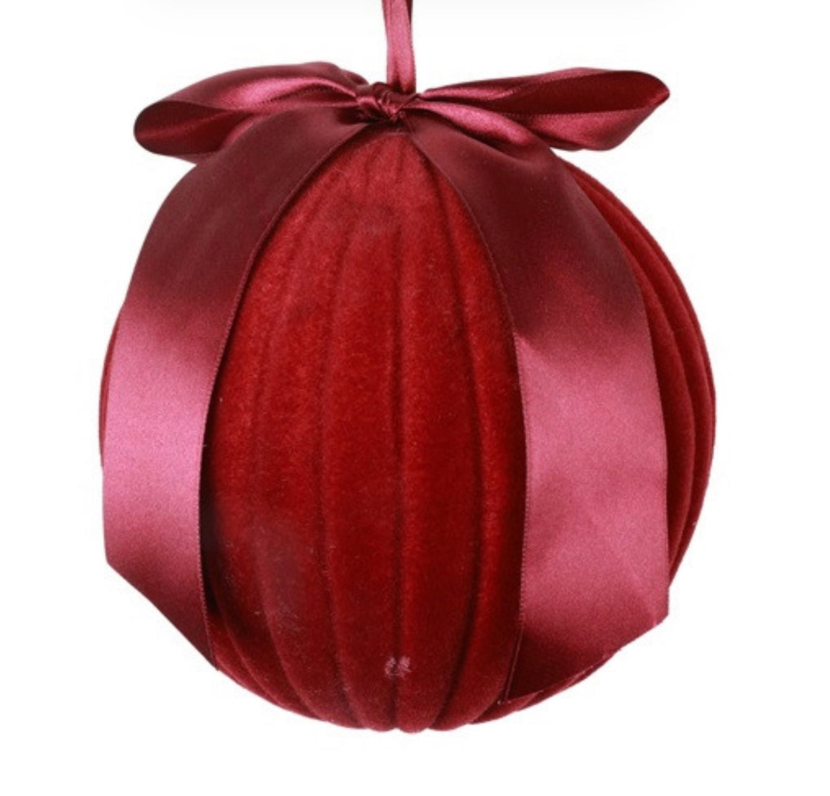 Kerstbal m.lint str Amara M bordeaux-Ø15CM