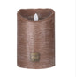 LED Light Candle rustic brown moveable flame XS