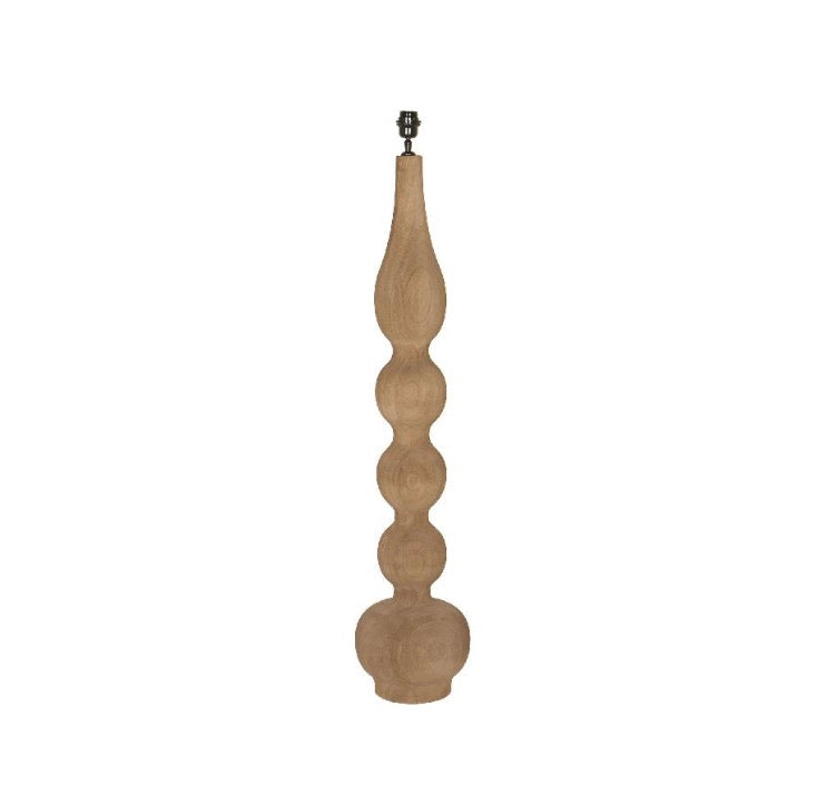 Altus Natural mango wood floor lampbase smooth rnd