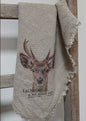 Shabby doek ree gekleurd 50x50cm