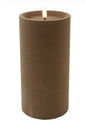 LED Kaars Stomp velvet Ø10CM ro Lyon L taupe-10x10x20CM