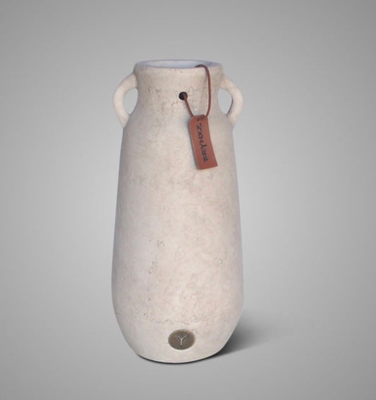 Jug Two Ears With Leather Rope Majestic Taupe M D.16 H.34