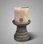 Candleholder Basic Majestic Brown M D.13 H.13