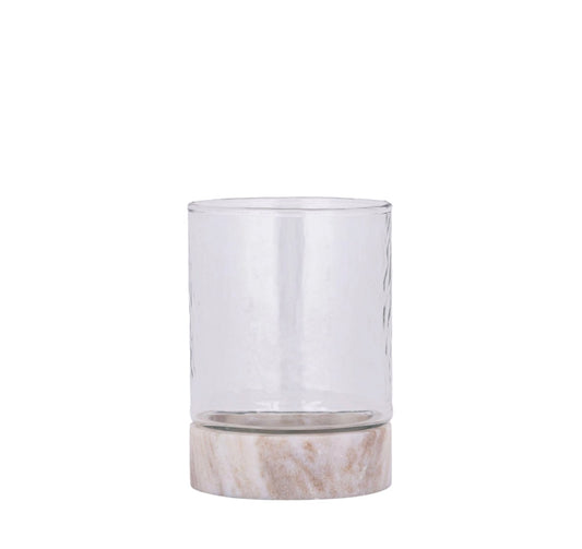 Glas in marmer voet