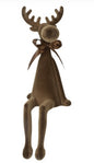 Rendier zittend bruin 20,32x20x59,68CM veloers