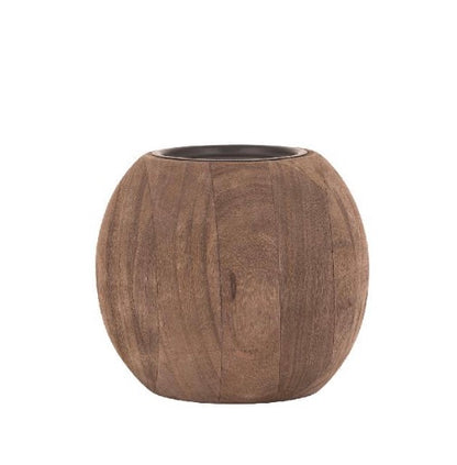 Kandelaar in dark brown 	17.0 x 17.0 x 28.0 cm