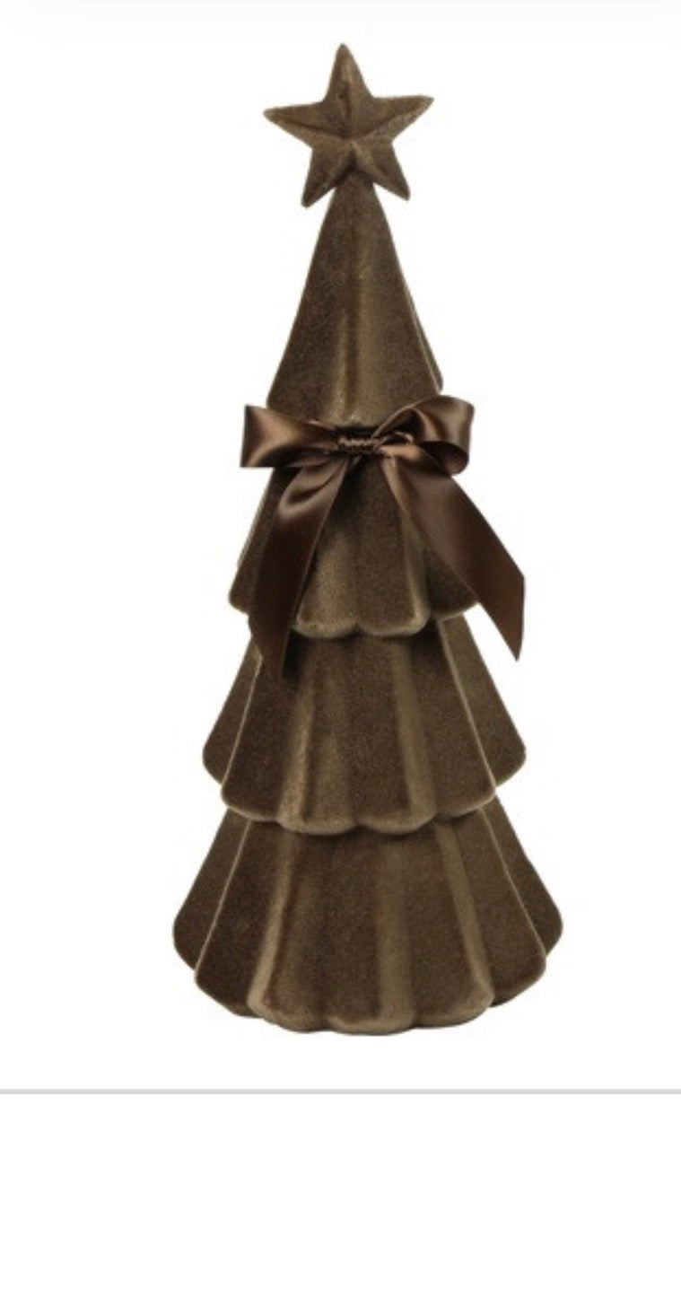 Kerstboom Velvet Connor M bruin-16,51x16,51x39,37CM