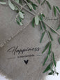 Shabby doek met zeiloog Happines 50x50cm